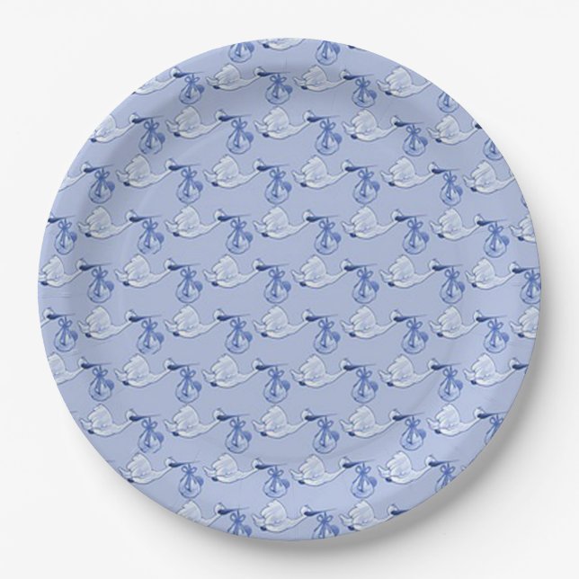 Plato De Papel Cigüeñas (Anverso)