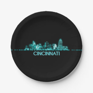 Plato De Papel Cincinnati Skyline