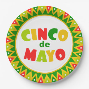 Plato De Papel Cinco de Mayo