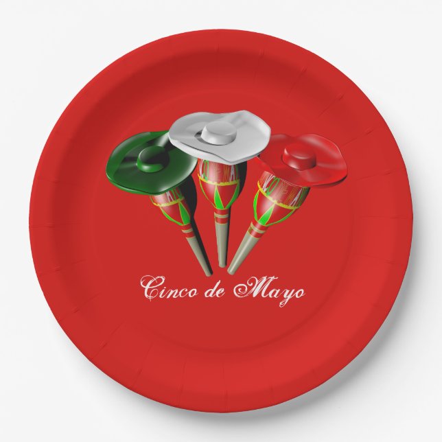 Plato De Papel Cinco de mayo, fiesta mexicana