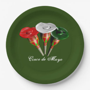 Plato De Papel Cinco de mayo, fiesta mexicana