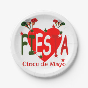 Plato De Papel Cinco de mayo, fiesta mexicana