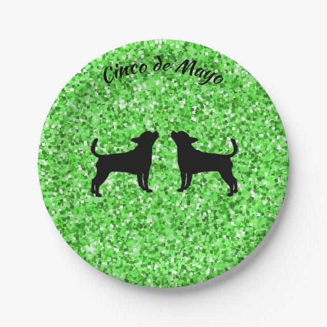 Plato De Papel Cinco de Mayo Placas de Papel Chihuahua (Anverso)