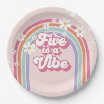 Cinco es una Vibra Cumpleaños Rosa 5to