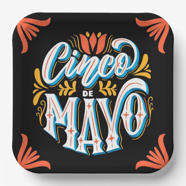 Plato De Papel Cinco placas de papel de Mayo (Anverso)