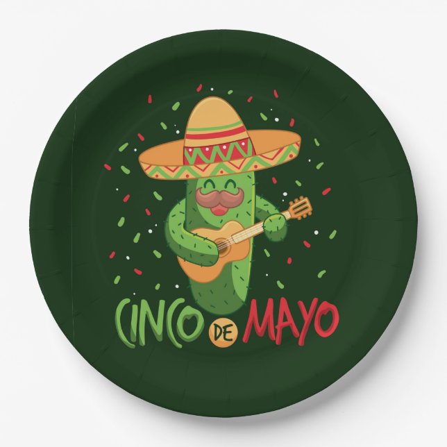 Plato De Papel Cinco placas de papel de Mayo (Anverso)
