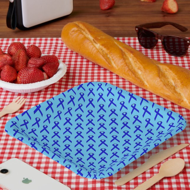 Plato De Papel Cinta Blue Standard de Kenneth Yoncich (Picnic)