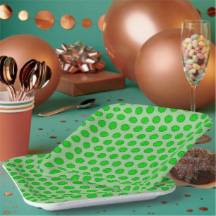 Plato De Papel Cinta de la flor verde anime por Kenneth Yoncich