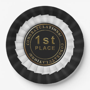 Plato De Papel Cinta de premio,PLATOS DE PAPEL-1-negro