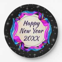 Cinta pintada en cielo nocturno Feliz Año Nuevo 20