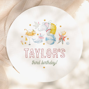 Plato De Papel Circo animal Fiesta de cumpleaños del Carnaval d