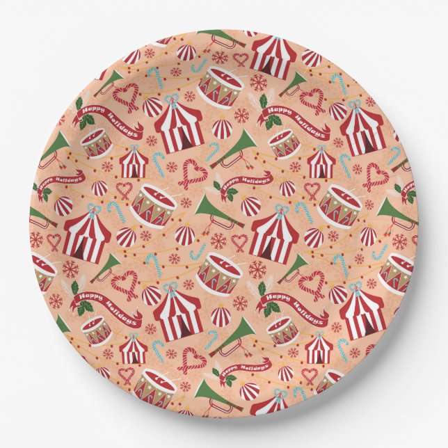 Plato De Papel Circo de navidades (Anverso)