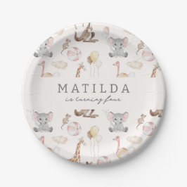 Plato De Papel Circo moderno de carnaval para niños | Cumpleaños 