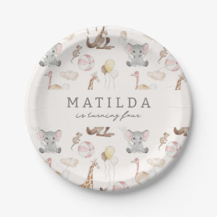 Plato De Papel Circo moderno de carnaval para niños   Cumpleaños 