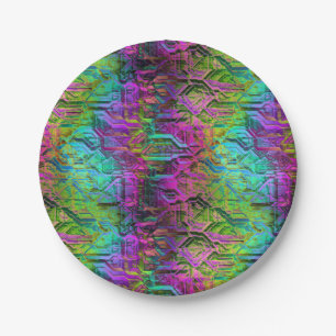 Plato De Papel circuito anodizado de titanio arco iris: