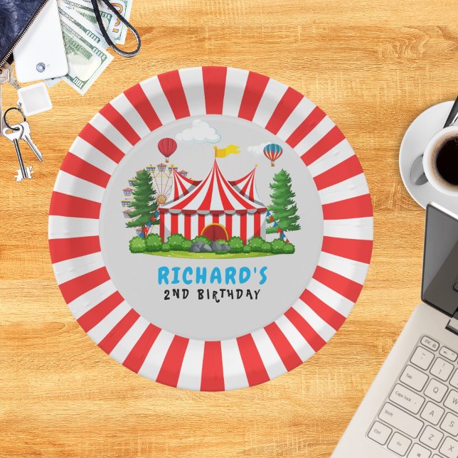 Plato De Papel Círculo Carnaval Fiesta de cumpleaños (Subido por el creador)