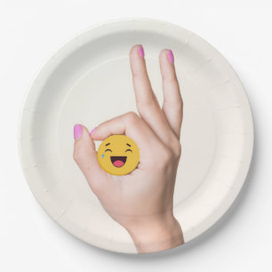 Plato De Papel Círculo de juego Ok te trajo