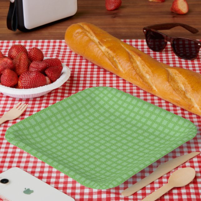 Plato De Papel Círculo doble de hojas por Kenneth Yoncich (Picnic)