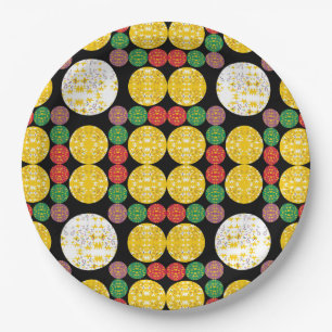 Plato De Papel Círculos de Estrellas