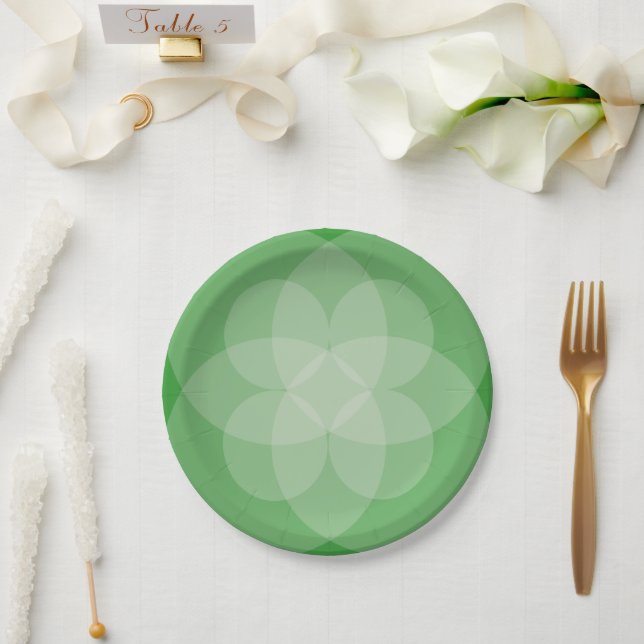 Plato de Papel - Círculos Intersectantes (Boda)