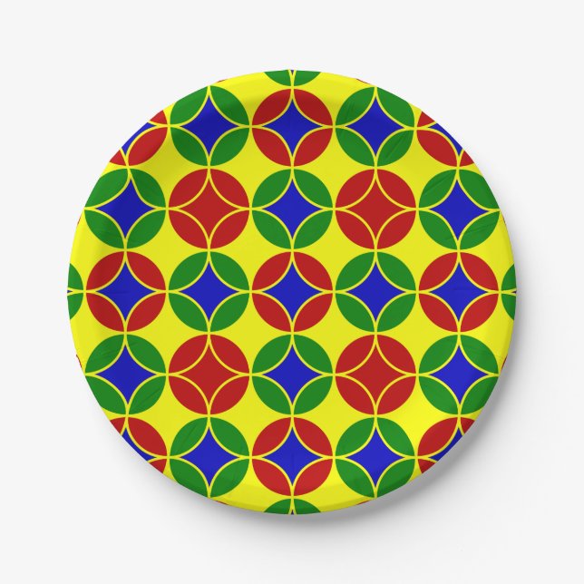 Plato De Papel Círculos primarios-1 PLATAS DE PAPEL (Anverso)
