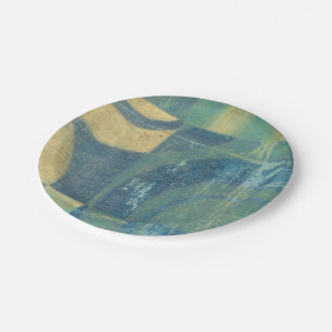 Plato De Papel Círculos y paneles multicolores