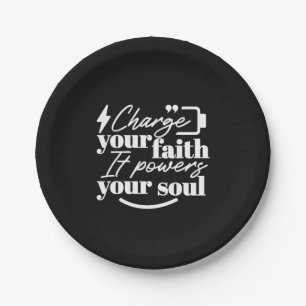 Plato De Papel Cita Cristiana Motivacional – Carga Tu Fe
