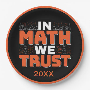 Plato De Papel Cita de Profesor de Matemáticas - En Matemáticas C