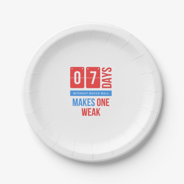 Plato De Papel Cita divertida de bocball (Anverso)