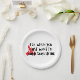 Plato De Papel Cita Divertida: Para Cuando Quieres Quemar Algo