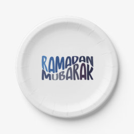 Plato De Papel Cita islámica de Ramadan Mubarak