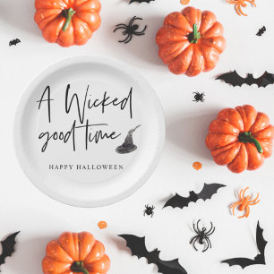 Plato De Papel Cita Moderna De Buen Momento   Feliz Halloween