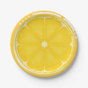 Plato De Papel Cítricos TROPICAL SUMMER FRUIT Naranja limones Sli