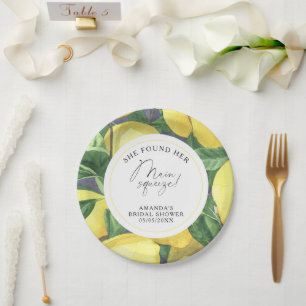 Plato De Papel Citrus Lemon - Encontró su aprieto principal