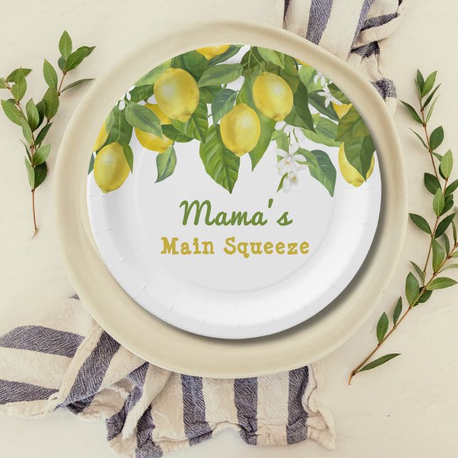 Plato De Papel Citrus Main Squeeze Sweetie Lemon Baby Shower (Subido por el creador)