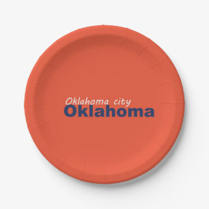 Plato De Papel Ciudad de Oklahoma, Oklahoma Placas de papel
