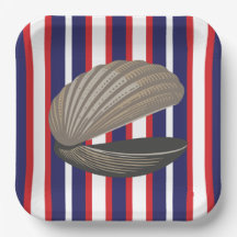 Clambake a rayas rojas, blancas y azules