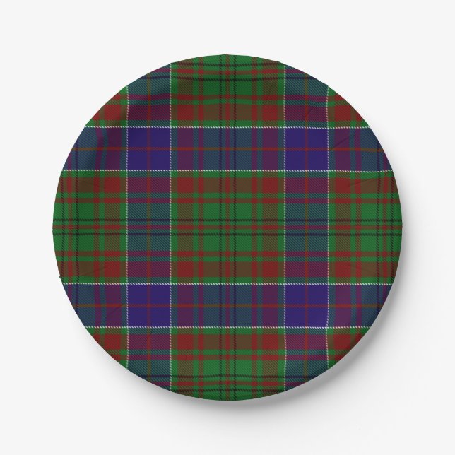 Plato De Papel Clan Adams Tartan (Anverso)