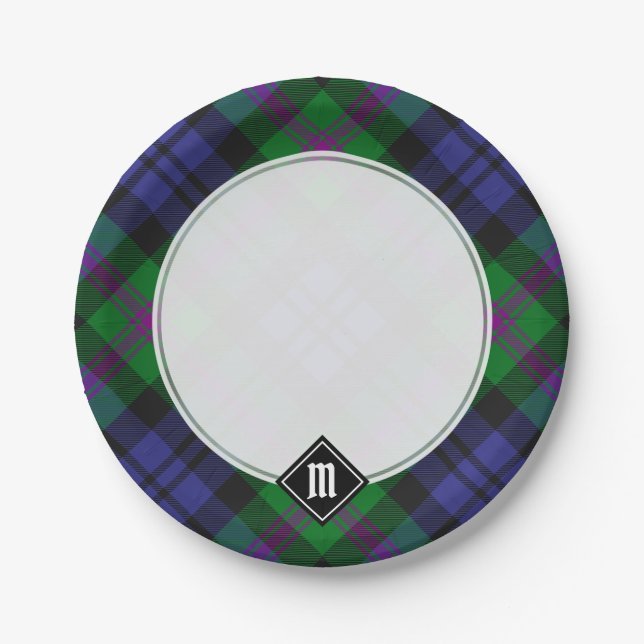 Plato De Papel Clan Baird Tartan (Anverso)
