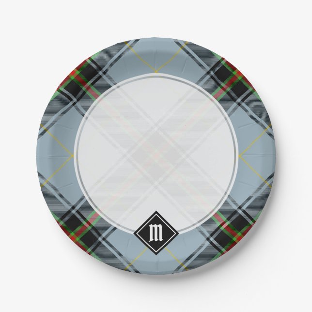 Plato De Papel Clan Bell Tartan (Anverso)