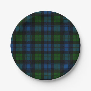 Plato De Papel Clan Campbell Military Tartán