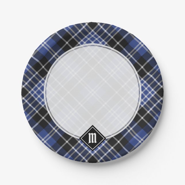 Plato De Papel Clan Clark Tartan (Anverso)