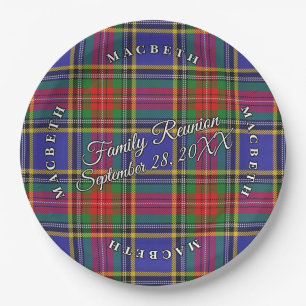 Plato De Papel Clan de Escocia Clan MacBeth Tartan