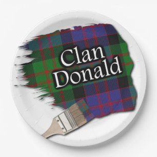 Plato De Papel Clan Donald Scottish Tartan Paint Brush