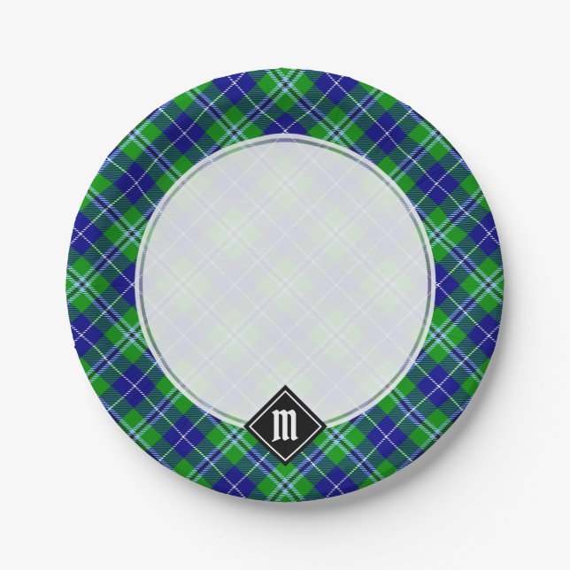 Plato De Papel Clan Douglas Tartan (Anverso)