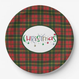 Plato De Papel Clan escocés Tartan MacDonald Kingsburgh Christma