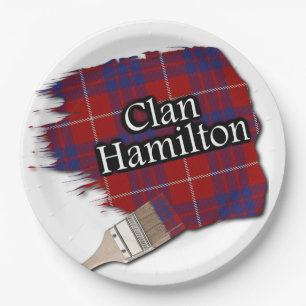 Plato De Papel Clan Hamilton Scottish Tartan Paint Brush