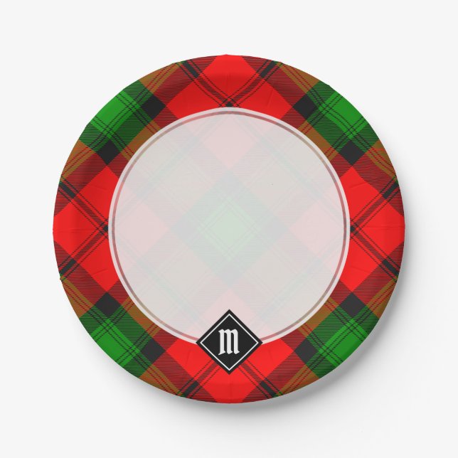 Plato De Papel Clan Kerr Tartan (Anverso)