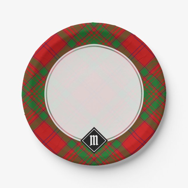 Plato De Papel Clan MacAlister de Glenbarr Tartan (Anverso)