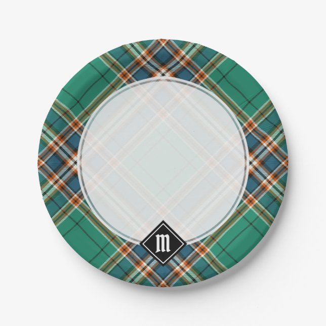 Plato De Papel Clan MacFarlane Ancient Hunting Tartán (Anverso)